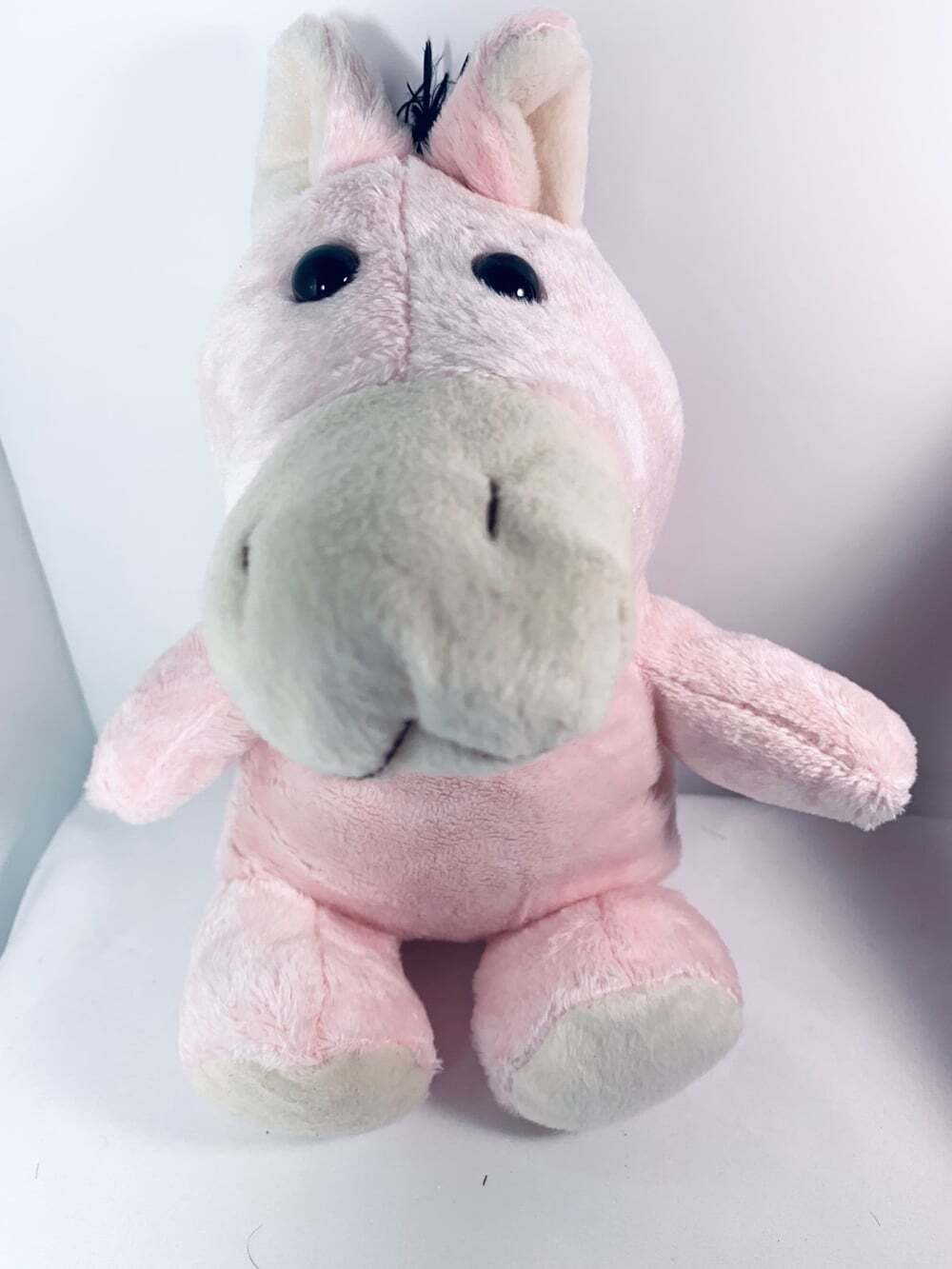 Pink Horse With black mane plush